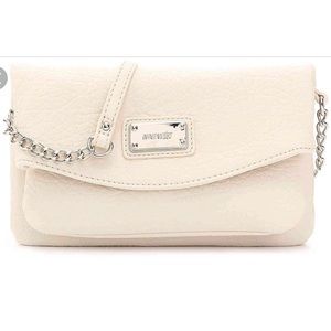 Nine West Tunnel Crossbody Purse- White